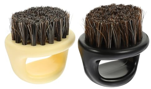 Homoyoyo 2 Stück-pack Bartbürsten für Männer aus Abs zur Bartreinigung und Hautpeeling für Heimgebrauch und Professionelle Barbiersalons