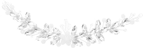 Cabilock Serre-tête Mariage Cristal Argenté Élégant avec Fleurs Accessoire Cheveux Bridal pour Mariée et Demoiselle Honneur Ornement de Tête Raffiné et Confortable