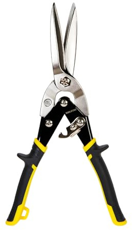 MANUFORE Blechschere 12 Zoll | Cr-Mo Stahl | Für Metall & Blech | Große Cr-Mo-Blechschere mit hoher Hebelwirkung für lange Schnitte in Stahl, Aluminium und Dachblech.