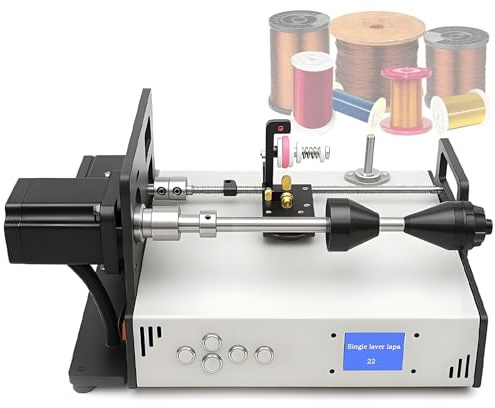 vnmudzeo Automatische Spulenwickelmaschine,Drehzahl Einstellbar Von 120 Bis 900 U/Min, Industrielle Kabel- Und RöHrenverstäRker-Wickelmaschine FüR Alle Drahtwickelaufgaben