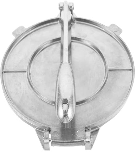 Amosfun Prensa para Tortillas Manual de 16 Cm, Herramienta para Prensar Masa de Empanadillas y Pizza, Prensa Antideslizante de Metal para Cocina, Accesorio Práctico para Elaboración