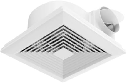 Yunmeryker Ventilador de Baño Extractor Ventilador de Techo Extractor Silencioso Ventilador Cuadrado Extractor Portátil Diseño Compacto Material Liviano Adecuado, 8 Inch