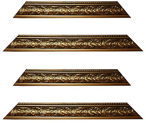 Neumann Bilderrahmen Barockrahmen Gold fein verziert, 917 ORO, Zuschnitt, 70x100 cm