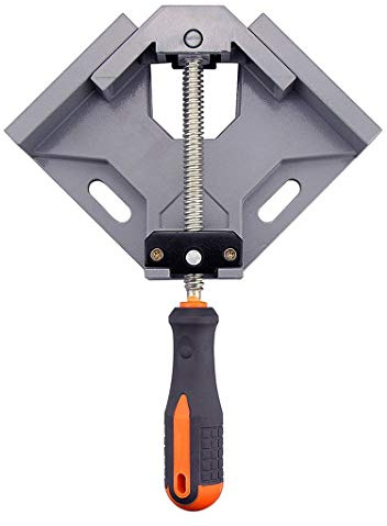 WEICHUAN Aluminum Alloy Right Angle Clamp 90 Degree Angle Clamp Corner Clamp Right Angle Vise Adjustable Frame Clamp With Adjustable Swing Jaw for DIY Woodworking(Pack of 1)