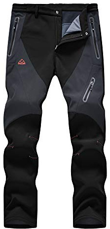 YSENTO Herren-Skihose, wasserdicht, Winddicht, mit Fleece gefüttert, Wandern, Cargohose, isolierte Hose, Winter, warme Schneehose