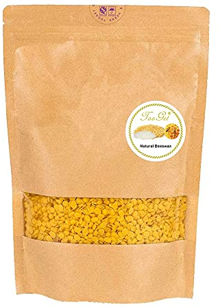 TooGet Pure Yellow Beeswax Pellets, Natural Beeswax Beads, Beeswax Pastilles - Premium Quality, Cosmetic Grade - 14 OZ