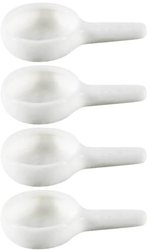 BESPORTBLE 4 cucchiaini in ceramica per candele di tè, cucchiaino per cera e olio essenziale, diffusore di oli essenziali per aromaterapia