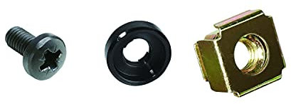 Infitronic Juego de 100 tuercas enjauladas M6, para armarios de 10 y 19, color negro