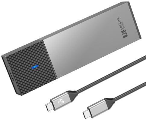 SANZANG M.2 NVMe Enclosure M.2 SSD Enclosure with 10Gbps Transmission, USB 3.2 Adapter for 2230 2242 2260 2280 PCIe NVMe M-Key & M+B Key SSD (Tool-Free, Type C to C)