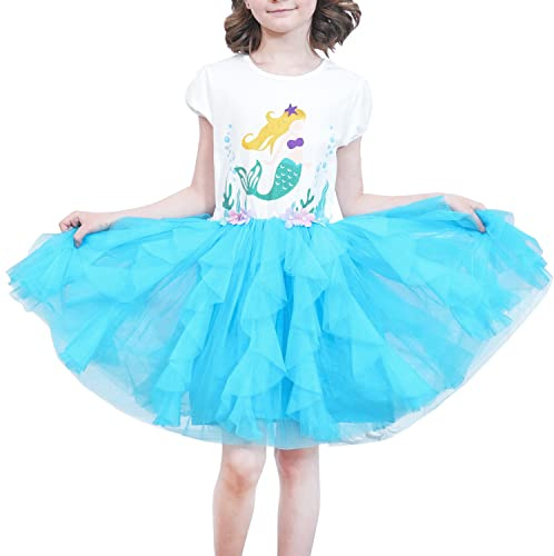 Mädchen Kleid Rosa Tutu Tanzen Tiered Rock Ballett Party Gr. 92-116