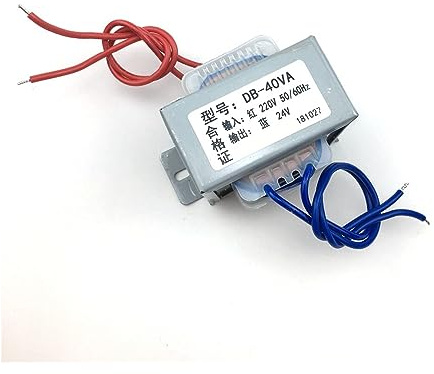 FUNTLY Transformador de Potencia Transformador EI66 Tipo 40W 40VA 220V a 24V Transformador de Potencia AC AC24V/1.5A