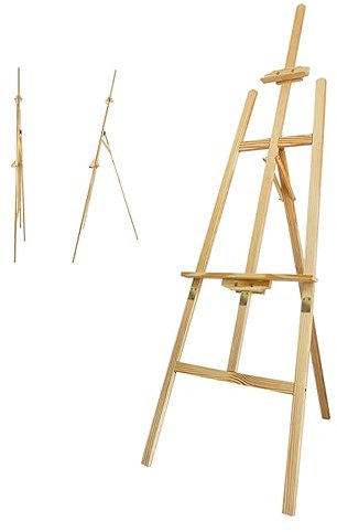 175CM Künstler Staffelei Stand Display Staffeleien Studio Staffelei hölzerne einstellbare Leinwand Höhe, faltbare Staffelei Stand für Hochzeit Zeichen, Ausstellung, Malerei, Willkommensschild
