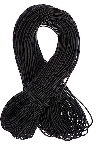 SHINEOFI Elastisch Schnur DIY Kabel zubehör schwarzer elastischer Gürtel Perlenarmbänder büchereinband Book Binding armschlinge Gummiband Stretchband selber Machen Haushalt Nähgarn