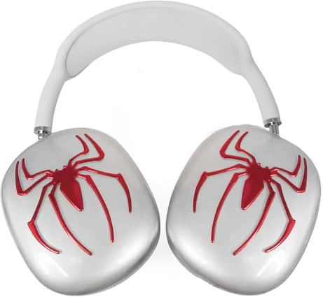 MORWLAT Schutzhülle für AirPods Max, klare Coole Spinne, TPU, weiche Hüllen für Damen und Herren, Zubehör, Schutzhülle für Apple AirPods Max (rote Spinne)