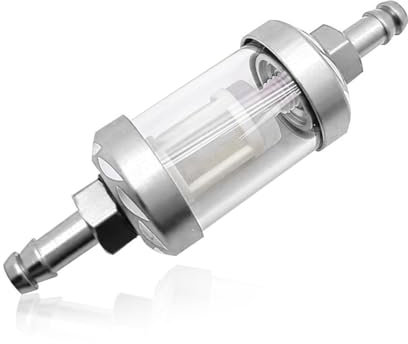 CPJJ 1 Pezzi Filtro Benzina, Filtro Carburante per Moto, coppa filtro rimovibile, adatto a raccordi per moto con diametro esterno