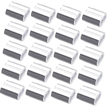 BUGUUYO 100St Verbindungsschlaufe aus Stahldraht cable clamp drahtseilklemme Drahtseilverbinder Crimpschlaufe für Drahtseile Aluminium Drahtseilgelenkschlaufe Klemmschelle aus Drahtseil