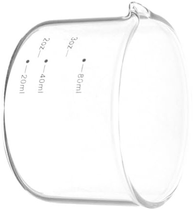 OKUMEYR Bicchiere Da Misura in Vetro Con Beccuccio Per Espresso e Latte Tazza Dosatrice Multifunzionale Per Panna e Cappuccino Design Compatto e Trasparente Per Appassionati Di Caffè