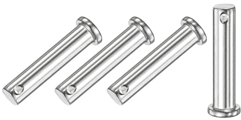 M METERXITY 4-Pz Spille a Foro Singolo, M10 x 55mm Spille a Foro Piatto Acciaio Inossidabile 304 per Collegamenti Meccanici/Camion/Tosaerba, Spina Cerniera Collegamento Riutilizzabile