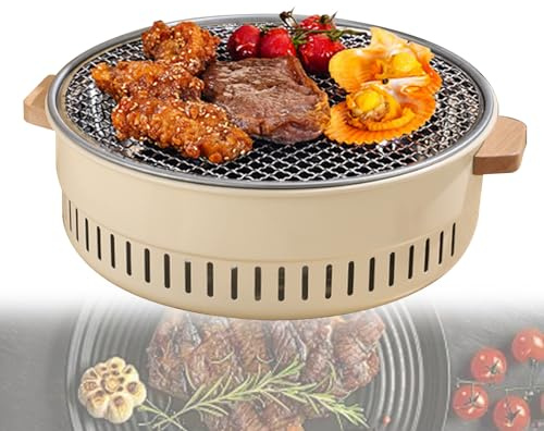 Mini Griglia A Carbone, Griglia Portatile per Esterni, Griglia A Carbone Multifunzionale, Griglia da 31 Cm di Diametro (Split Type (Without Baking Pan))