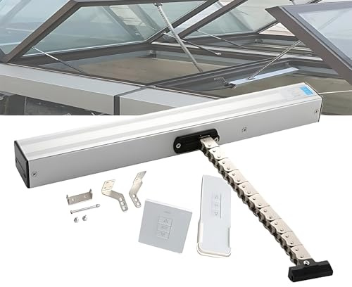Actionneur d'ouverture de fenêtre électrique avec télécommande pour fenêtres de toit et aérations de toit, fonctionnement sûr et pratique