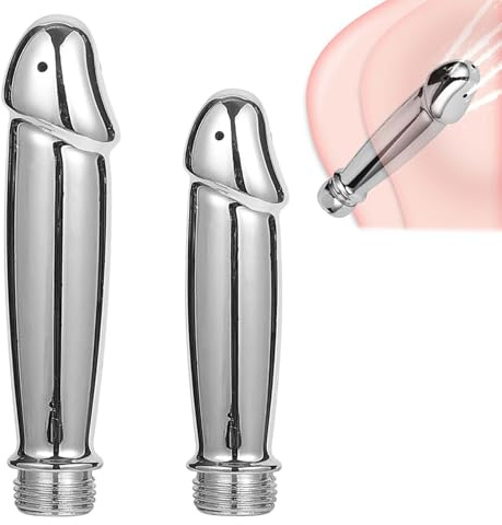 Thlsexy Edelstahl Analdusche Vaginaldusche Analspülung Enema Aufsatz für Duschkopf, Intimdusche Klistier Irrigator Anal Sex Reiniger Analplugs für Männer Frauen Hygienische Reinigung（L+ Schlauch）