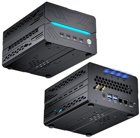 Kinupute Mini Gaming PC, Computer Desktop con Core i9-14900F 24 Core, 64G DDR5 RAM, SSD 4T M.2 PCIe4.0, GeForce RTX5060Ti 16G, Win-11 Pro, Quattro Display, Uscite 8K@60Hz, Doppia LAN, WiFi 7, BT5.4