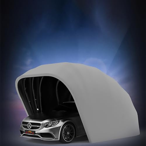 Abri De Voiture en Acier Inoxydable, Carport Car Shelter, Auvents pour Voitures,Garage Pliant Voiture Exterieur, Abri Robuste Et Durable (Gris 5.5 x 2.5 x 2.3 m)