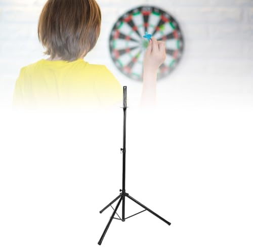 Asixxsix Robuster Dartscheibenständer, 5,7 Fuß Faltbarer Tragbarer Dartscheiben-Stativständer, Professioneller Dartscheibenhalter aus PP-Stahl, Kompatibel mit Allen Dartscheiben-Displays