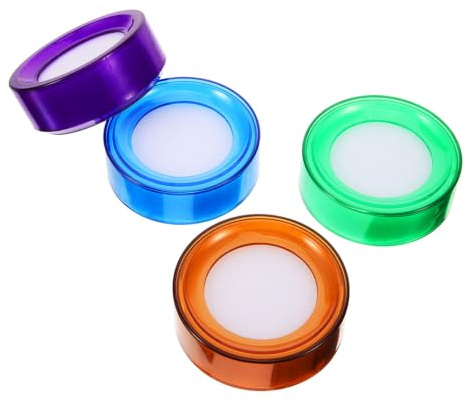 Angoily 4Pcs Finger Wetting Sponge Cup Moistener Finger Wetting Tool for Counting Money for Cashiers Envelope Sponge Set for Document Handling