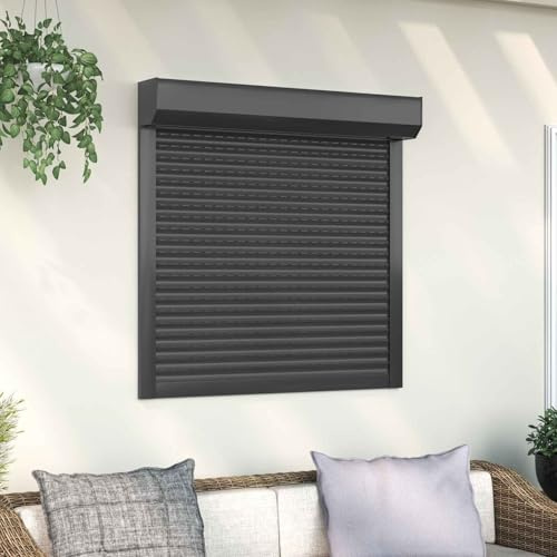 Runheo Tenda avvolgibile in alluminio e poliuretano, 100 x 100 cm, con protezione dagli sguardi indiscreti e protezione solare, per finestre, balconi e terrazze, resistente alle intemperie, isolante
