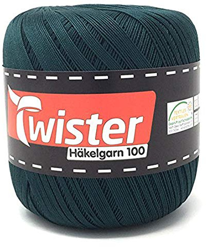 TWISTER Häkelgarn Dunkelgrün 100g