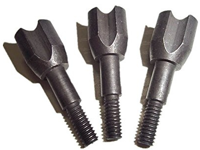 SHARROW 12 Stück Bogenschießen Pfeilspitzen Hammer Broadheads 100 Grains 125 Grains Jagdspitzen Kleines Tierspiel Pfeilpunkte Jagdpfeilspitzen (Schwarz, 125 Grains)