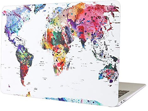 AUSMIX Compatible with MacBook Air 13 inch Case, M1 A2337 A2179 A1932 with Touch ID, Plastic Hard Shell Case Protective Laptop Cover, Moxy Map Three