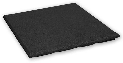 Dalles en caoutchouc de 20 mm - 1 m² (4 dalles de 50 x 50 cm) - Noir