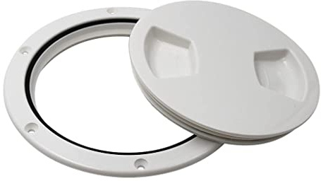 zalati Couvercle de plaque de pont en plastique ABS 12,7 cm pour bateau à voile et yacht – Blanc