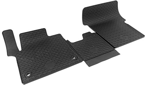 WALSER DirtGuard Gummi Fussmatten Auto für Citroen Spacetourer/Peugeot Traveller/Toyota Proace Verso,FIAT Ulysee, Opel Zafira Bus, 100% passgenaue Auto Fußmatten, Universal Fußmatte Auto