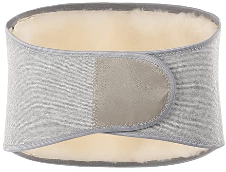YUPPIE TONE Nierenwärmer Winter Kaschmir Wolle Rückengurt Rückenwärmer Wärmeschutz Gürtel Bauchwärmer mit Klettverschluss Grau XL