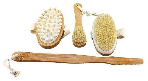 POPETPOP 3stücke Körperbürste Mit Naturborsten Hautbürste Aus Strick Durchblutungsbürste Für Entgiftung Gegen Cellulite Borsten Für Gepflegte Haut