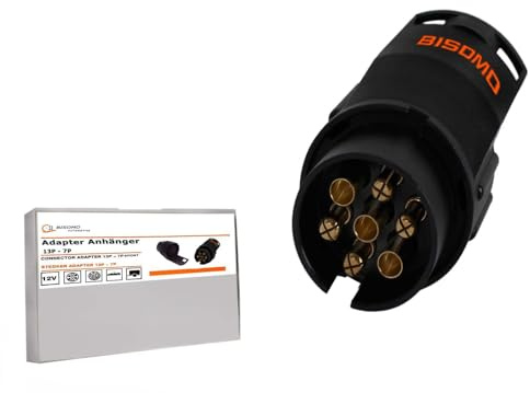 Kurz Adapter von KFZ 7 auf 13 polig Anhänger 12V Kurz Adapterstück Anhängeradapter Stecker Anhängerkupplung Trailer