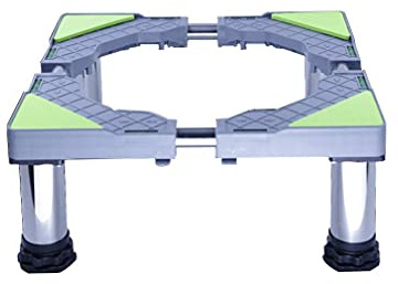 Verstellbarer Waschmaschinensockel, verstellbarer Waschmaschinensockel, Anti-Vibrationssockel, höhenverstellbar 19–22 cm, Waschtrockner und Rahmen, erhöhte rutschfeste Füße, Polster für Gesc