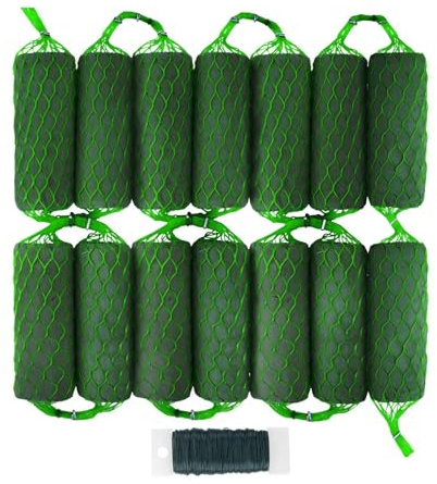 Generisch Bloques de espuma, guirnaldas de flores, 14 bloques de esponja de espuma de absorción, decoración de puertas, arreglos florales artificiales para salón, jardín