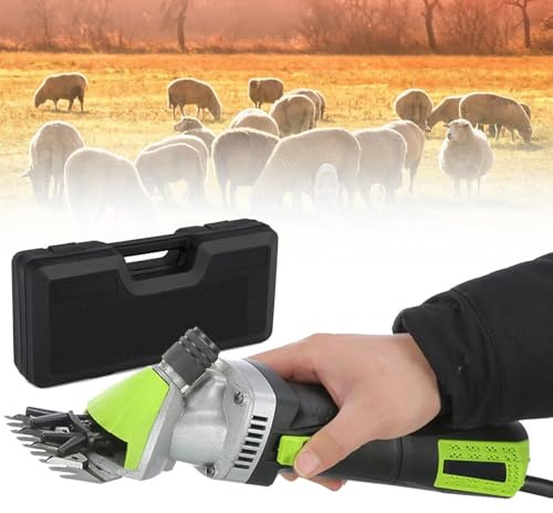 YQDDM Forbici elettriche per pecore, 850 W, 2400 giri/min, per lavori pesanti, con 6 velocità, macchina per tosare animali