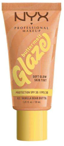NYX Professional Makeup Skin Tint, Buttermelt Glaze Soft Glow Skin Tint for Face, with Niacinamide, Shea Butter and Mango Butter, with Up To 12 Hour Wear and SPF 30, Shade: Vanilla Bean Butta
