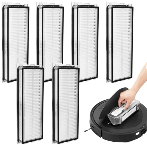(6 Stück) HEPA-Filter für Roborock Qrevo Plus/Qrevo MaxV/Qrevo Pro/P10pro,Roboter Staubsauger Filter Zubehör Kit