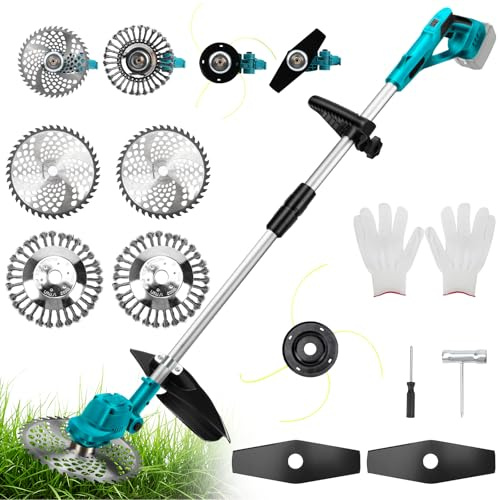 9'' Rasentrimmer kompatibel mit Makita 18 V Akku, 4 In 1 Trimmer