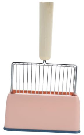 BESPORTBLE Schaufel für Katzenstreu Koppleranschlüsse Aufkleber Kühlerabwasserventil Abflussventil Abwasserventil abtropfen Lassen Pooper Scooper Metall Wurfschaufel Streuschaufel Holz Rosa