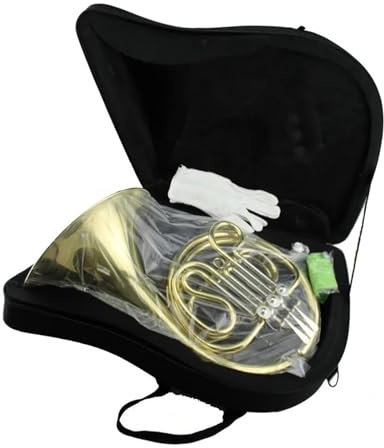 Waldhorn Professionelles Leistungs Waldhorn Goldlack Messingkorpus Kupfernickel Stimmrohr F Tonart