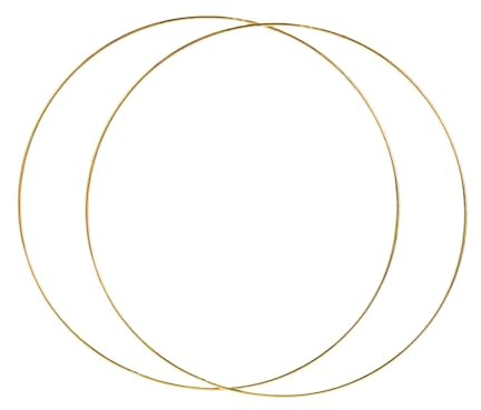 perfeclan Cerchi floreali in metallo 2x cerchio spesso 5 mm multiuso per centrotavola per shower robusti, Diametro 50 Cm