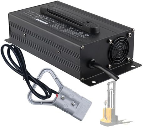 WLEJSL Chargeur de Batterie Haute Puissance pour Chariot Élévateur 1200 W 72 V 12 A, avec Prise de Sortie Anderson 50 A/120 A/175 A/350 A pour Transpalette et Autolaveuse,A2,120A