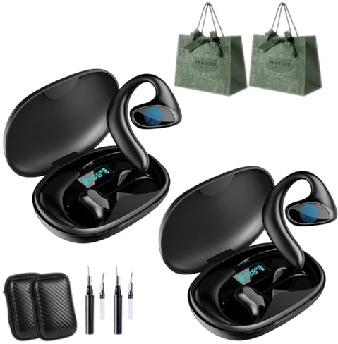 Talkbuds Translator, Qinux Talkbuds, 2025 KI Kopfhörer Übersetzer, 3-in-1 Sprachübersetzer Kopfhörer 144 Sprachen mit App, Open ear kopfhörer bluetooth, für Reisen, Business, Lernen (2-A)